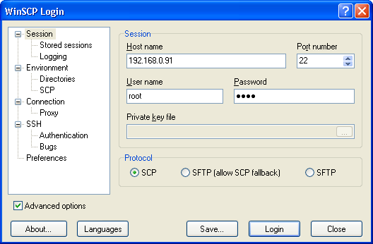how to use winscp on windows xp