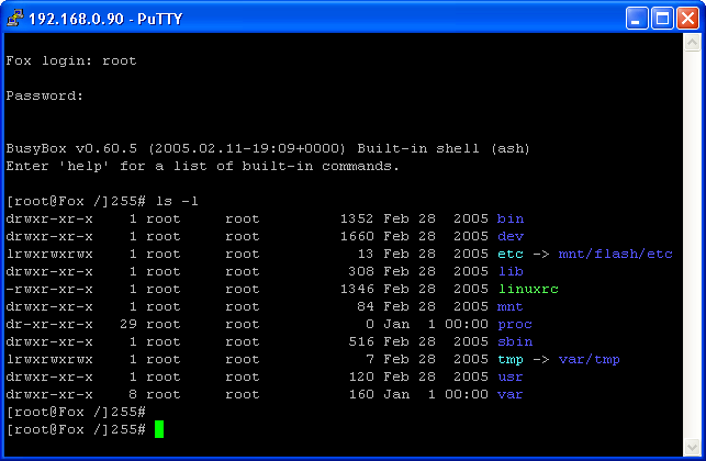 telnet server example